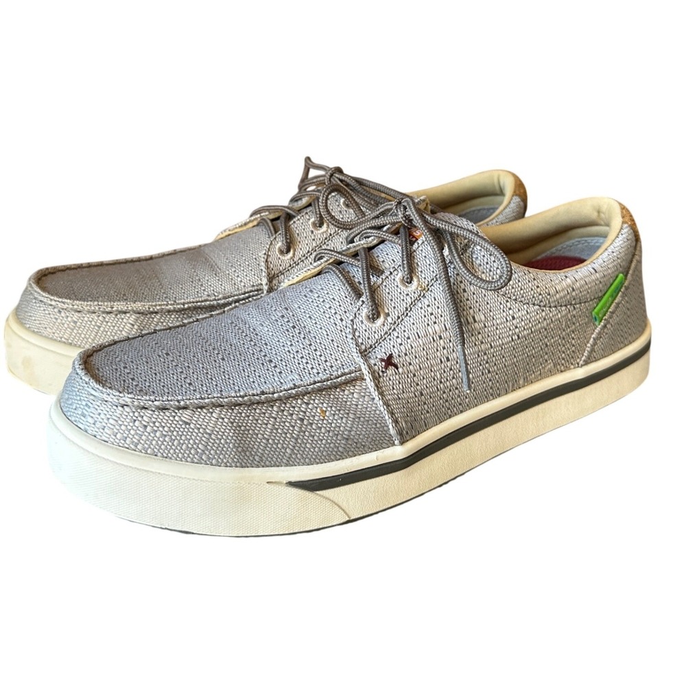 Twisted X Work Composite Toe 9.5 W Grey Canvas Sneaker MCAN003 Slip Resistant
